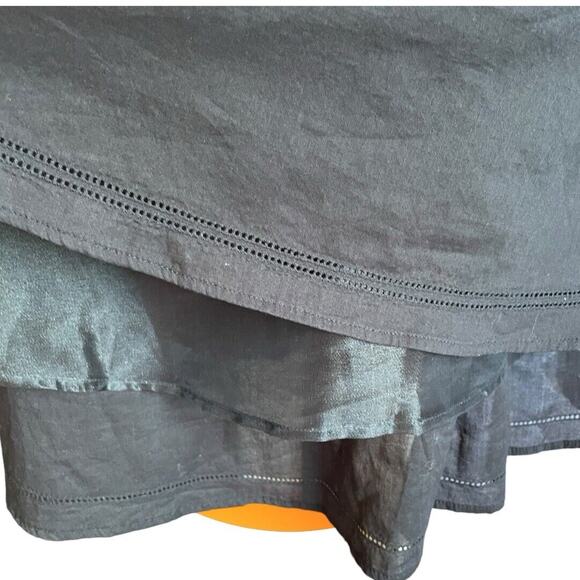 Maje Women's Black Cotton Silk Strapless Flirty Fit Flare Mini Dress sz 1 XXS 00 - Picture 14 of 15